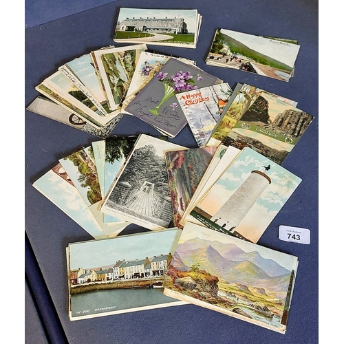 743 - Large Bundle of Mainly Vintage Irish Postcards (some English) - Approx. 220