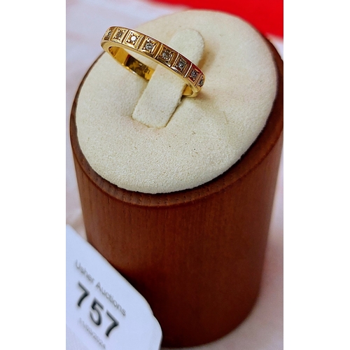 757 - 18 ct Gold Ring - Size O