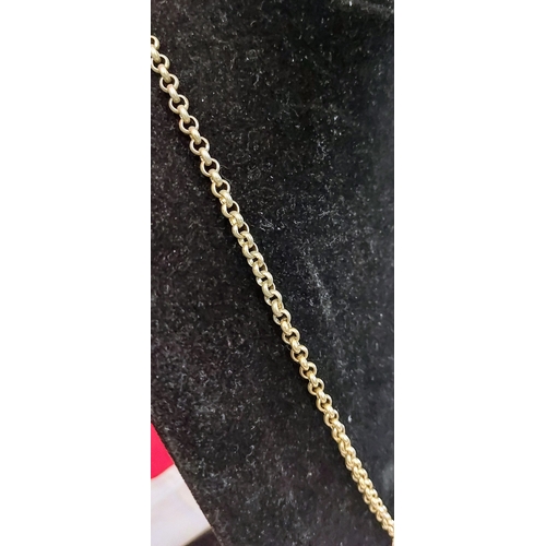 758 - 18 ct Plated Gold Chain with 9ct Gold Cross