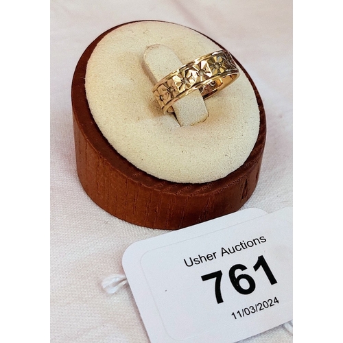 761 - 2 x 9 ct Gold Rings - Size M & Q