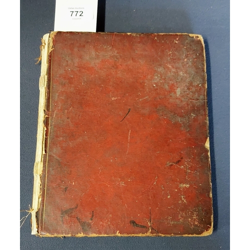 772 - Notebook of the Catalogue of the Drawing Room Library Belonging to The Marquis of Headfort, York Pal... 