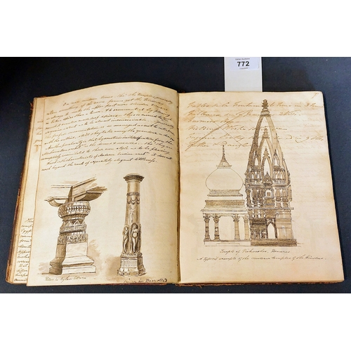 772 - Notebook of the Catalogue of the Drawing Room Library Belonging to The Marquis of Headfort, York Pal... 