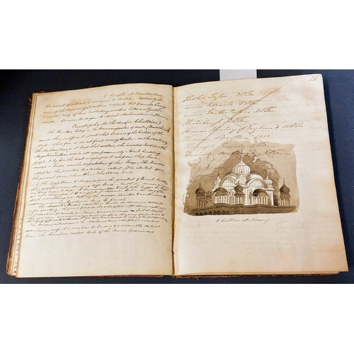 772 - Notebook of the Catalogue of the Drawing Room Library Belonging to The Marquis of Headfort, York Pal... 