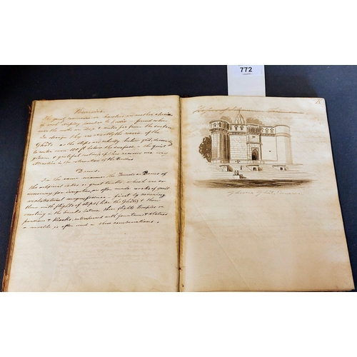 772 - Notebook of the Catalogue of the Drawing Room Library Belonging to The Marquis of Headfort, York Pal... 