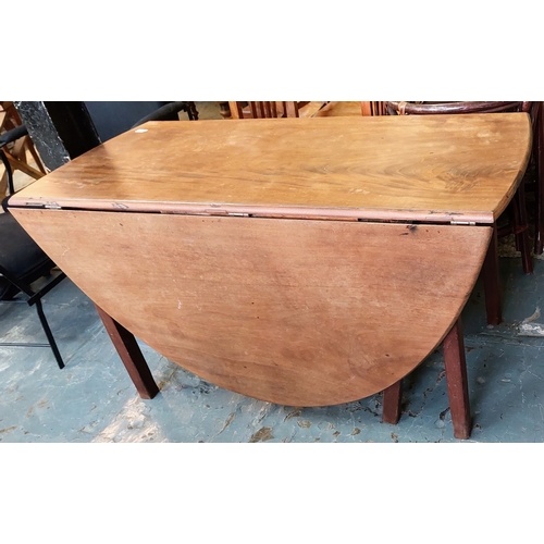 823 - Mahogany Drop Leaf Table - C. 130cm W x 60cm D x 72cm H