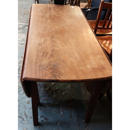 823 - Mahogany Drop Leaf Table - C. 130cm W x 60cm D x 72cm H