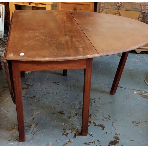 823 - Mahogany Drop Leaf Table - C. 130cm W x 60cm D x 72cm H