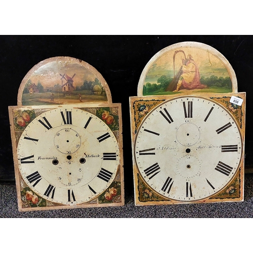 858 - 2 Painted Clock Faces