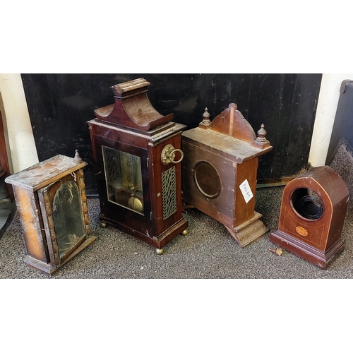 863 - Box Lot of 4 Clocks for Restoration