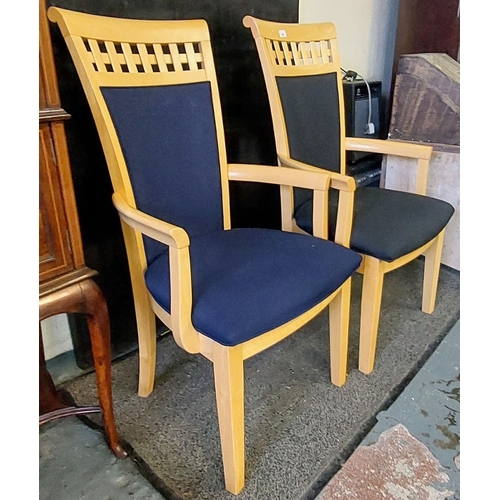 866 - Pair of Modern Ash Frame Armchairs