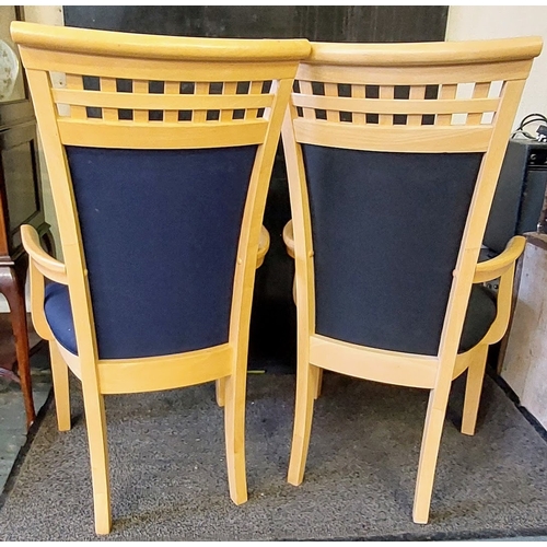 866 - Pair of Modern Ash Frame Armchairs