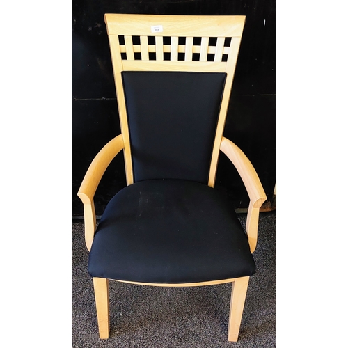 866 - Pair of Modern Ash Frame Armchairs