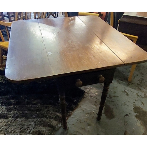 868 - Neat Mahogany Drop Leaf Table - C. 109cm W x 52cm D x 73cm H