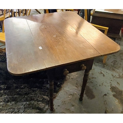 868 - Neat Mahogany Drop Leaf Table - C. 109cm W x 52cm D x 73cm H