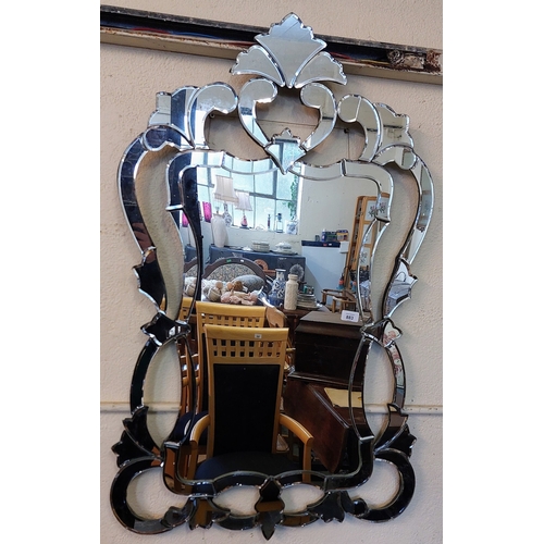 883 - Venetian Style Mirror - C. 65cm W x 109cm H