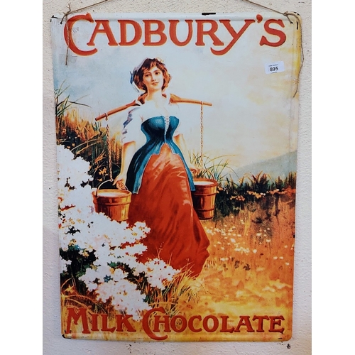 895 - Cadburys Milk Chocolate Tin Sign - C. 50cm W x 70cm H