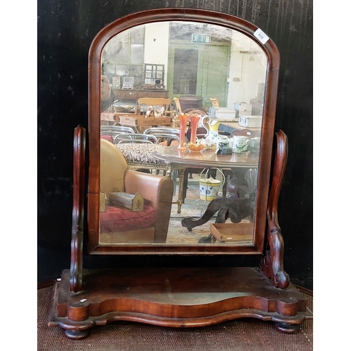 908 - Mahogany Crutch Mirror