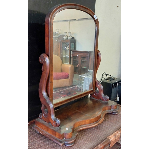 908 - Mahogany Crutch Mirror