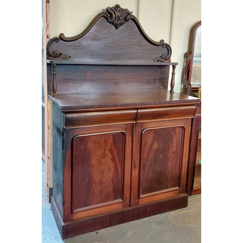 911 - Victorian Mahogany Chiffonier - C. 106cm W x 45cm D x 160cm H