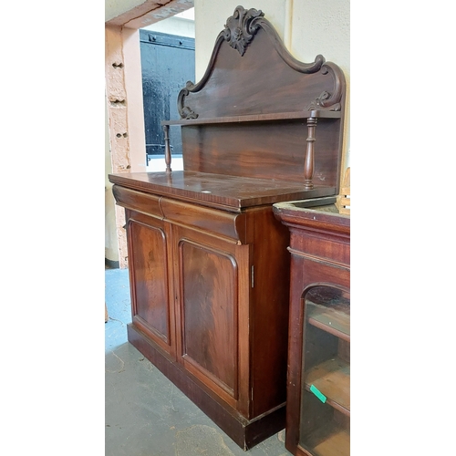 911 - Victorian Mahogany Chiffonier - C. 106cm W x 45cm D x 160cm H