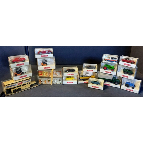 926 - 5 Boxed Preiser Figures HO 1:87 Scale & Collection of 16 Boxed Wiking 1:87 Vehicles