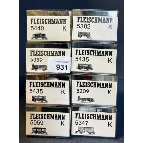 931 - 8 Fleischmann Cased Wagons / Carriages - 5435, 5347, 5209, 5435, 5302, 5440, 5359, 5059