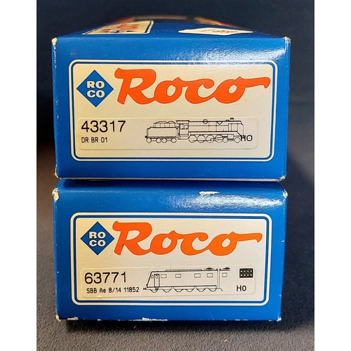 935 - 2 Roco HO Locomotives - 43317 DR BR 01 & 63771 SBB Ae 8/14 11852