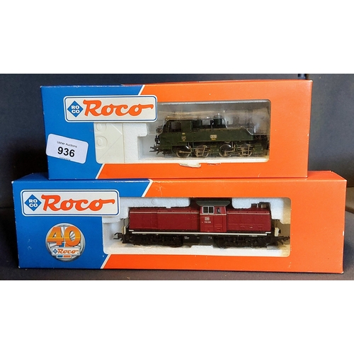 936 - 2 Roco HO Locomotives - 43286 Bayern BBII 2510 & 43666 DB V 90 066