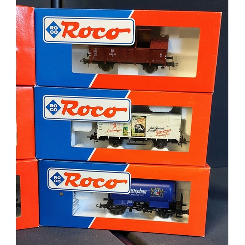 947 - 12 Boxed Roco HO Wagons / Carriages - 47078, 44835, 47271, 47271, 47369, 47078, 47078, 46754, 46963,... 