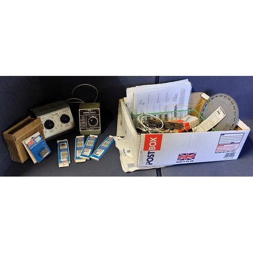 963 - Box Lot Including Hammant & Morgan Twin Supply Power Unit, Variable Transformer Power Unit, Track Sp... 