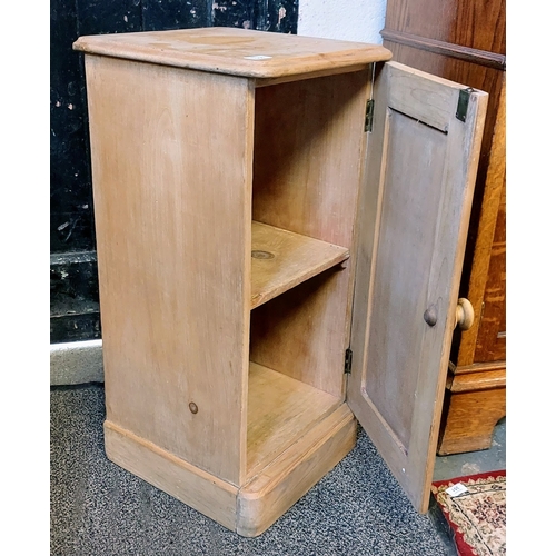 356 - Victorian Pine Bedside Locker - C. 37cm W x 37cm D x 77cm H