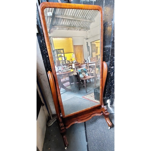 364 - Victorian Mahogany Robing Mirror