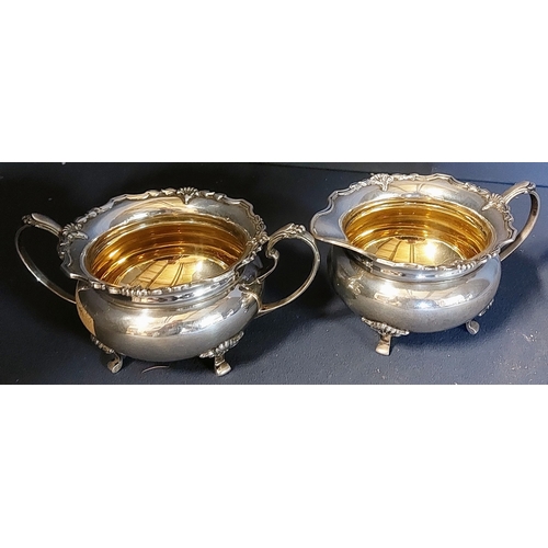 375 - Heavy Silver Plate Tea & Coffee Service