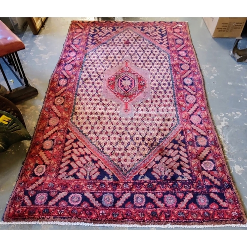 246 - Iranian Thick Pile Red Rug - C. 246cm x 135cm