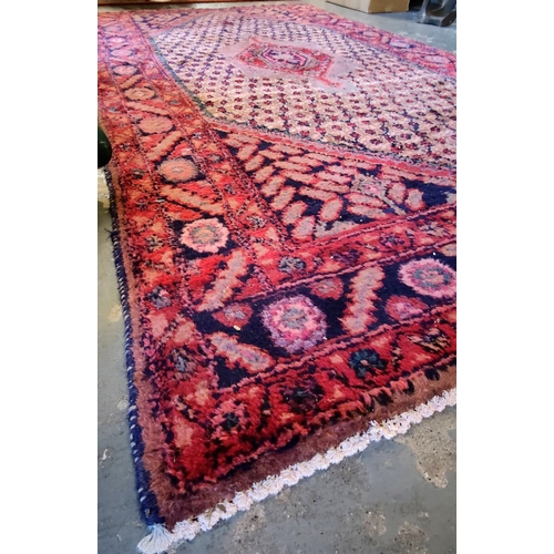 246 - Iranian Thick Pile Red Rug - C. 246cm x 135cm