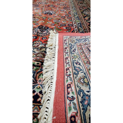 610 - Large Red Iranian Hand Knotted Woolen Carpet Square - C. 455cm x 365cm