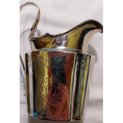 704 - George III Bright Cut Cream Jug - Dublin 1794 - 146 grams