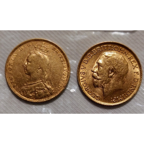 709 - Two Gold Sovereigns - 1888 & 1912