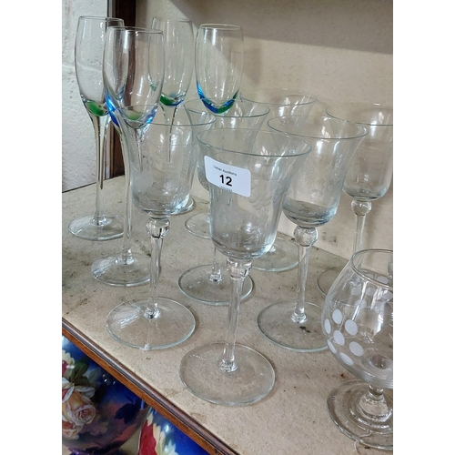 12 - Shelf Lot of Glassware