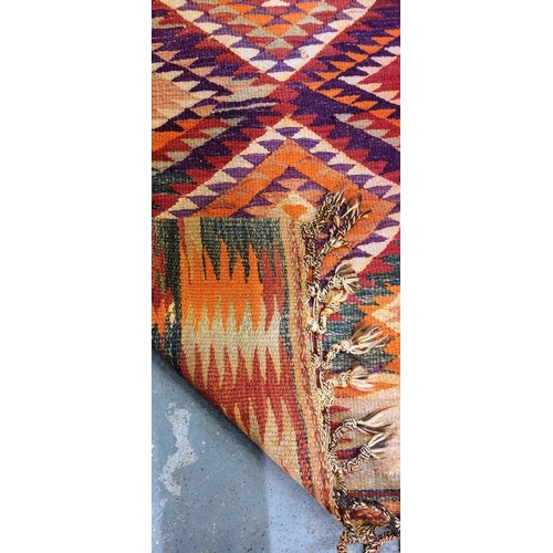 126 - Weaved Keelin Rug - C. 335cm x 108cm