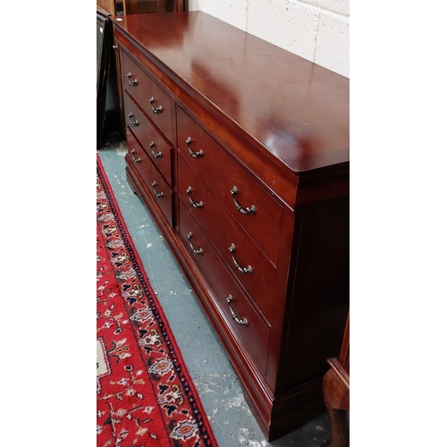 23 - 6 Drawer Sideboard - C. 155cm W x 47cm D x 88cm H