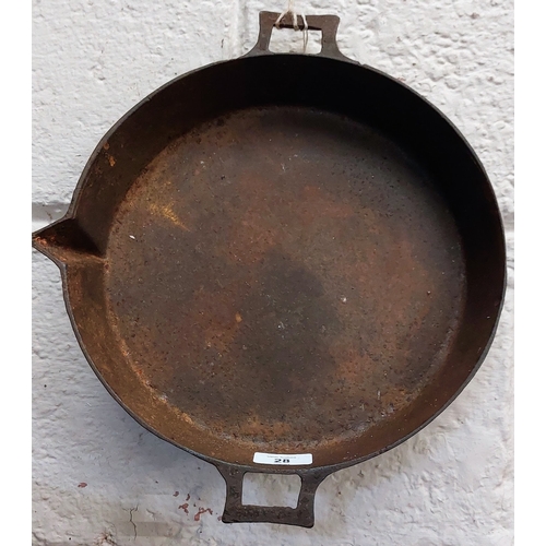 28 - Skillet Pan with Two Handles - C. 33cm W