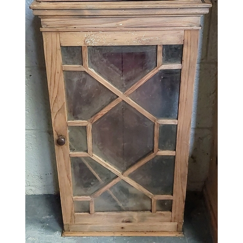 41 - Pair of Pine Astral Glazed Cabinets - C. 46cm W x 20cm D x 82cm H