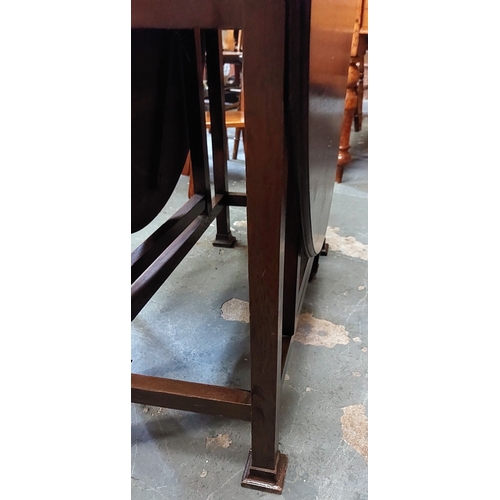 73 - D-End Drop Leaf Gate Leg Table - C. 100cm W x 40cm D x 73cm H