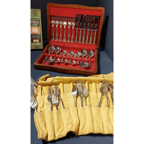 78 - Large Box of Mixed Cutlery & Canteen of Cutlery