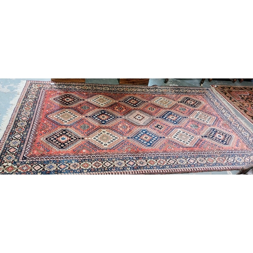 98 - Blue & Red Rug - C. 250cm x 150cm