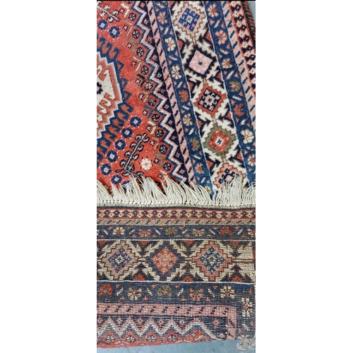 98 - Blue & Red Rug - C. 250cm x 150cm