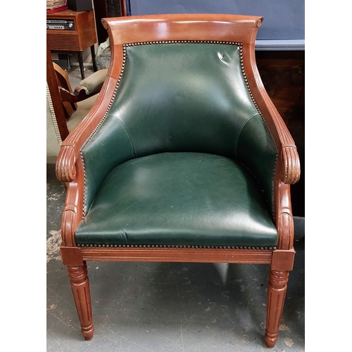 99 - Pair of Leather Upholstered Library Chairs