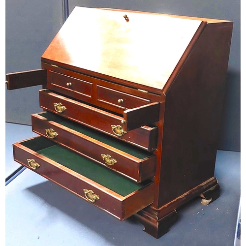 162 - Apprentice Piece Georgian Style Writing Bureau - C. 47cm W x 26cm D x 46cm H