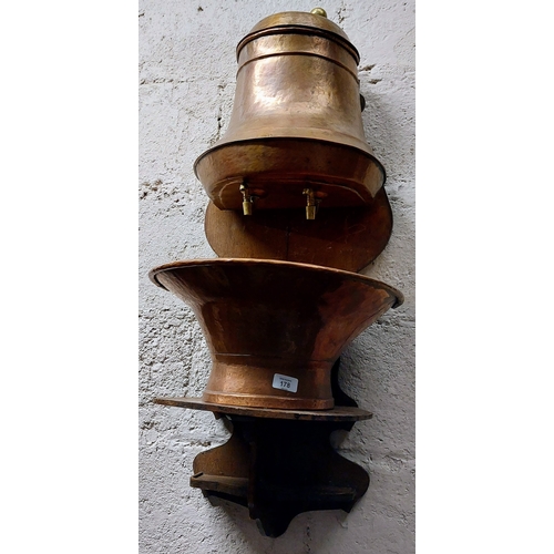 178 - French Brass & Copper Lavabo - C. 105cm H